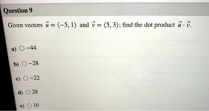 Solved Question 8 Find The Vector V Given That Its Magnit Chegg Com