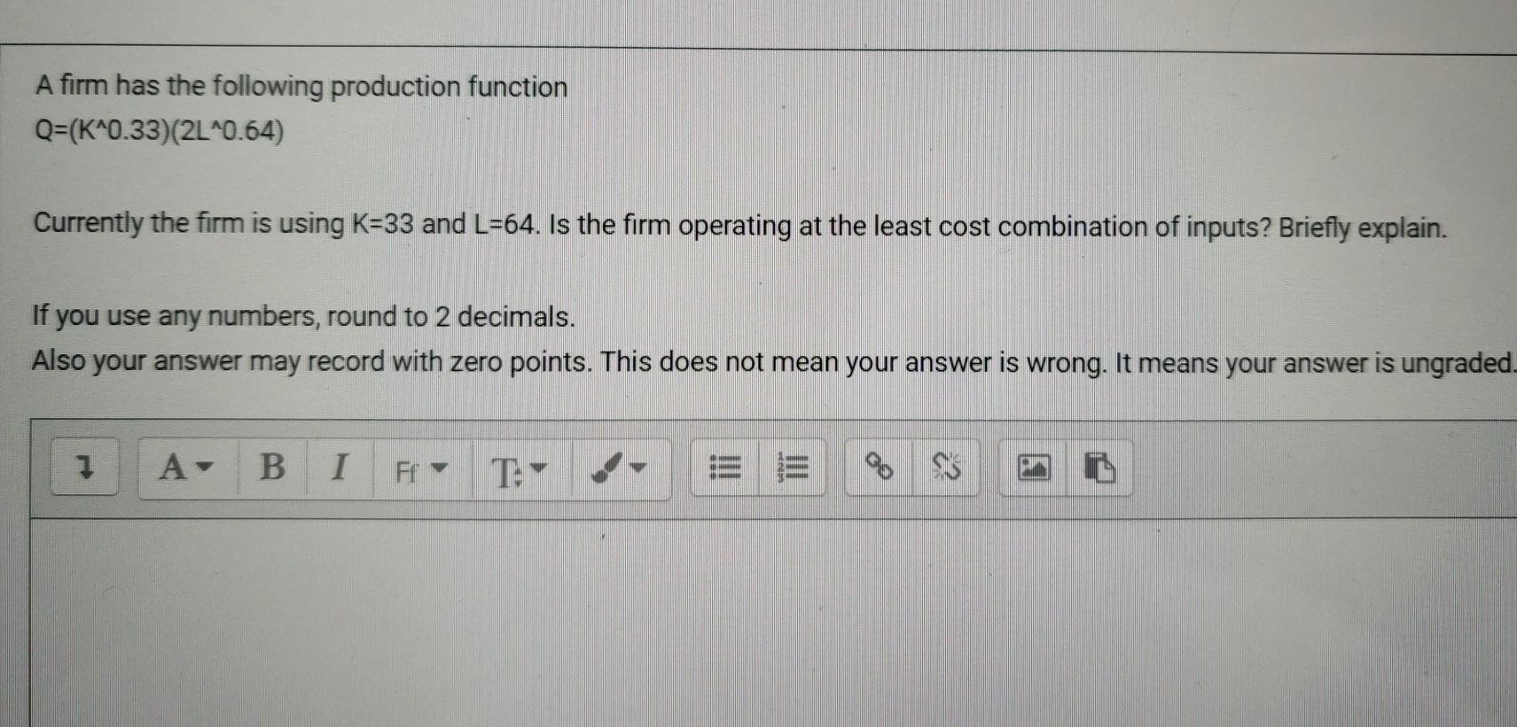 Solved A firm has the following production function | Chegg.com