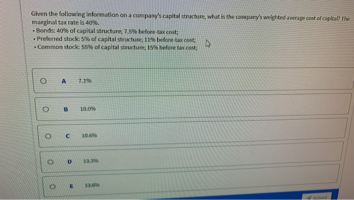 Solved Given the following information on a company's | Chegg.com