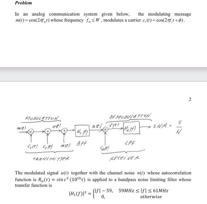 Solved 6) (10 points) Find the power spectral density of in | Chegg.com