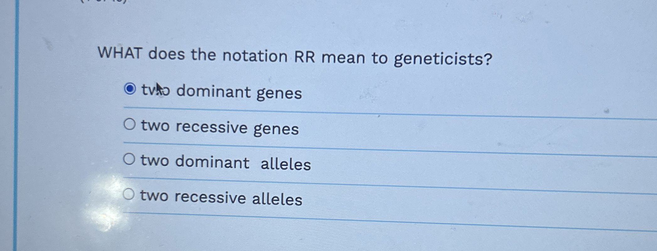 Solved WHAT does the notation RR mean to