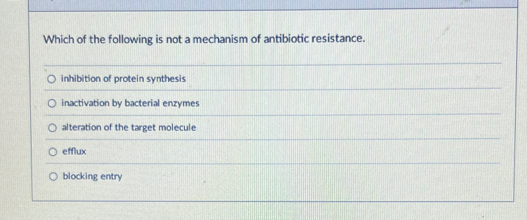 Solved Which of the following is not a mechanism of | Chegg.com