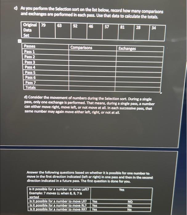 Solved As you perform the Selection sort on the list below, | Chegg.com