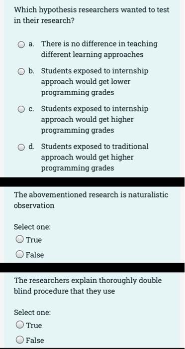 Solved Which of the following types of research best | Chegg.com