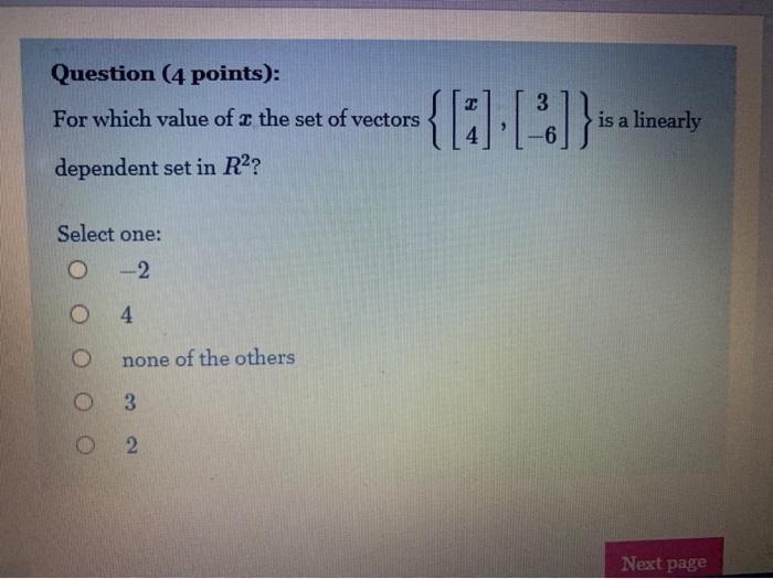 Solved Question (4 points): The set W consisting of all | Chegg.com