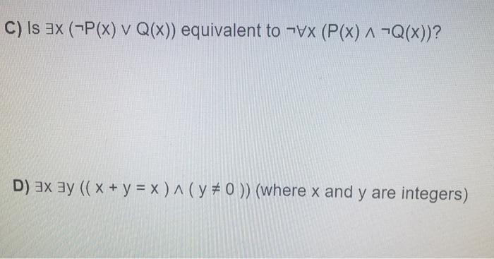 Solved C Is 3x P X V Q X Equivalent To Vx P X A Q Chegg Com