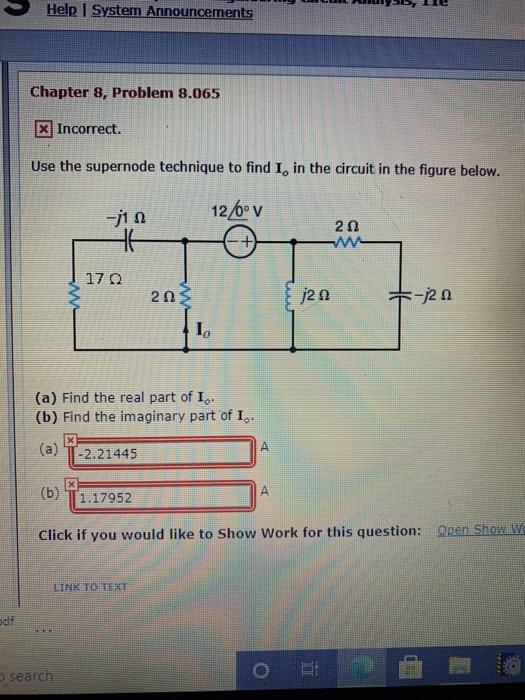 Solved Help System Announcements Chapter 8 Problem 8 0 Chegg Com