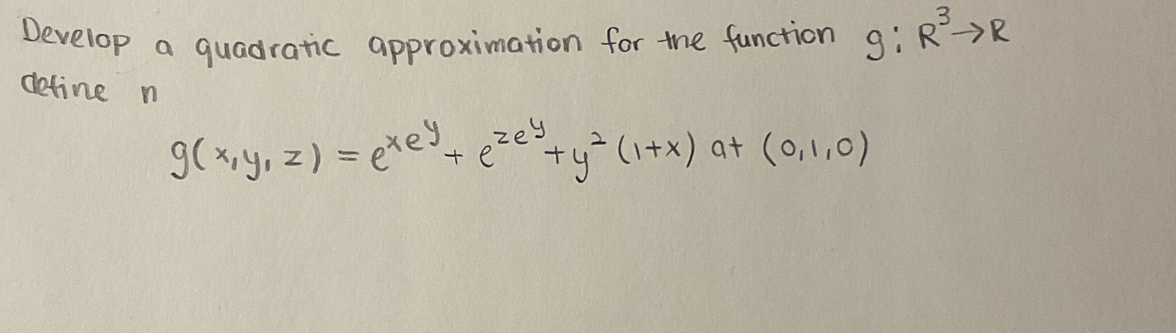 Solved Develop a quadratic approximation for the function | Chegg.com