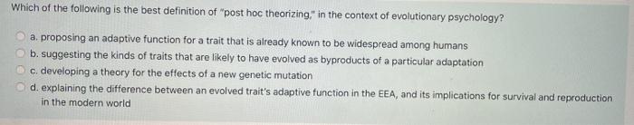 Solved Which Of The Following Is The Best Definition Of | Chegg.com