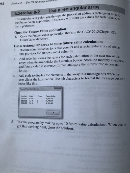 Solved 258 Section 2 The C# language essentials ctangular | Chegg.com