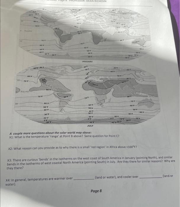 h. What factors give rise to the lower temperatures