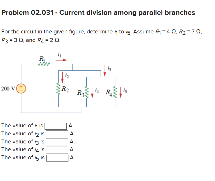 Solved Problem 02.031 - ﻿Current division among parallel | Chegg.com