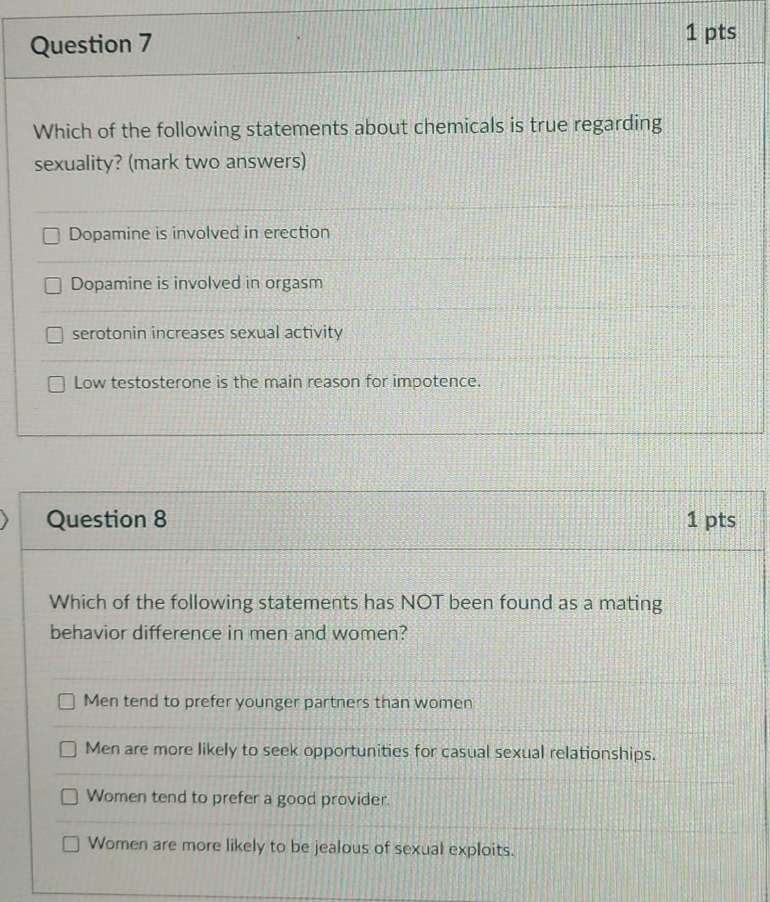 Solved Which of the following statements about chemicals is