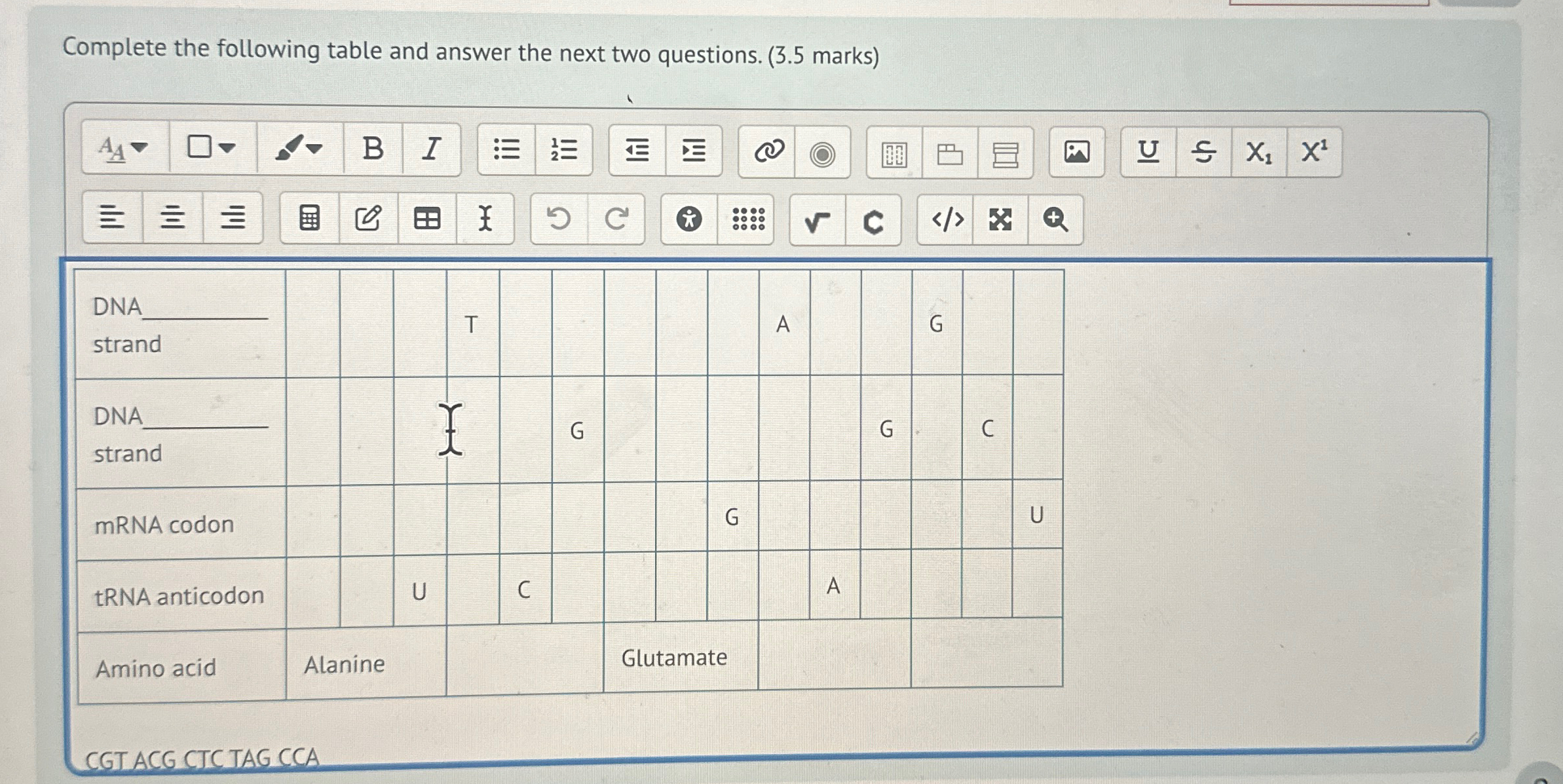 Solved Complete the following table and answer the next two | Chegg.com