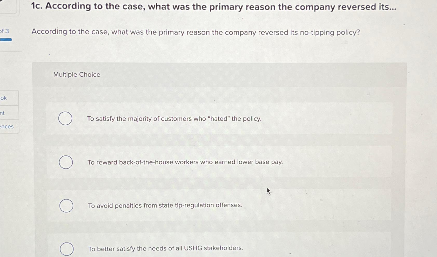 Solved 1c. ﻿According to the case, what was the primary | Chegg.com