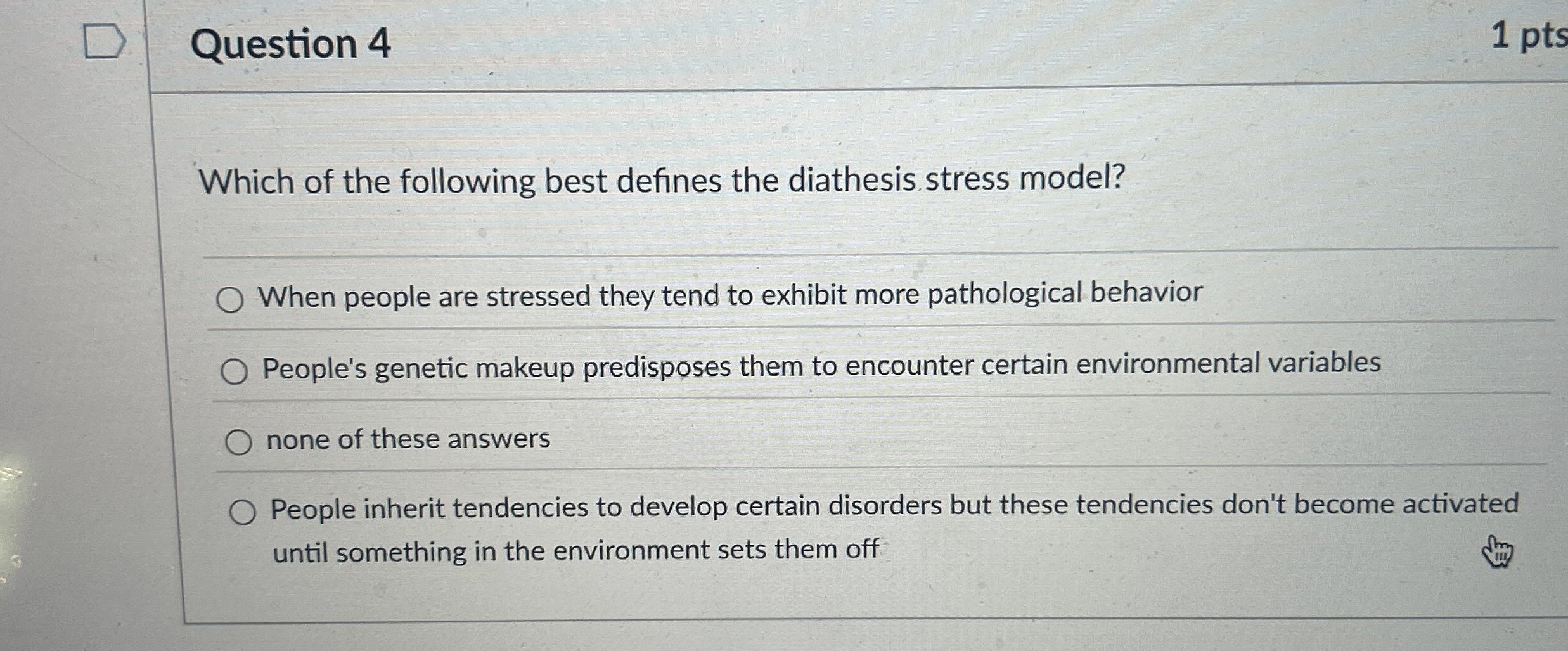 Solved Question 41 ﻿ptsWhich of the following best defines | Chegg.com