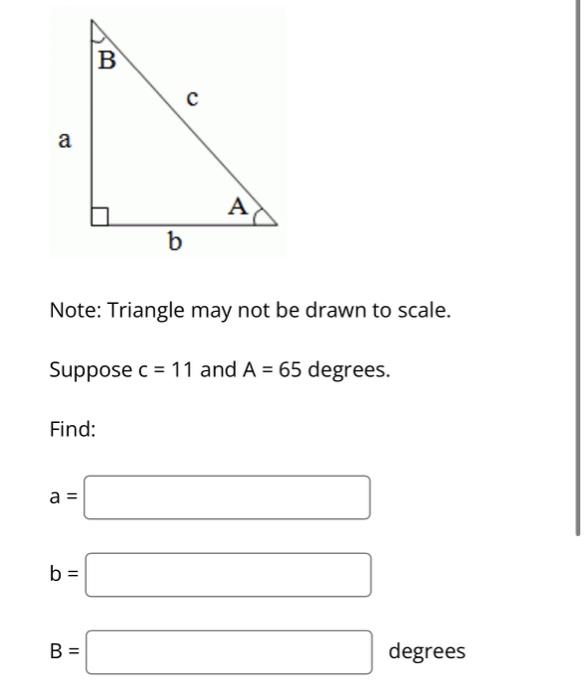 Solved Note: Triangle May Not Be Drawn To Scale. Suppose 