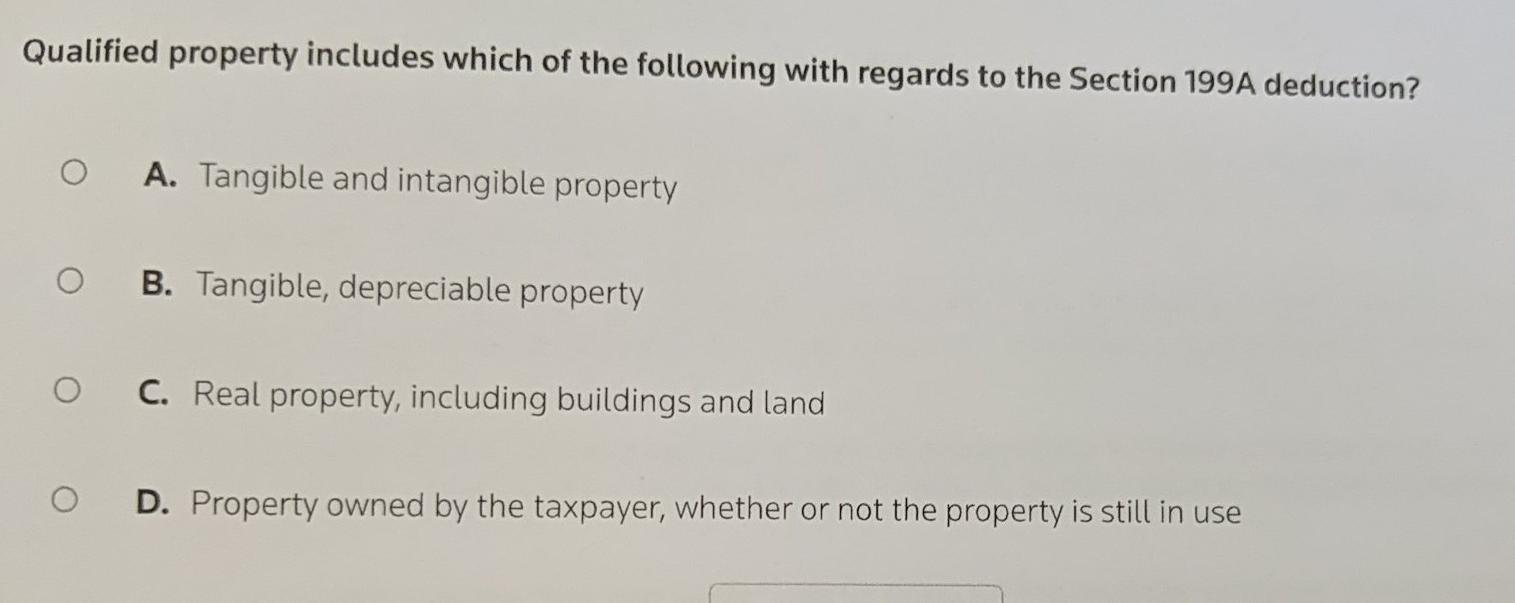 Solved Qualified property includes which of the following