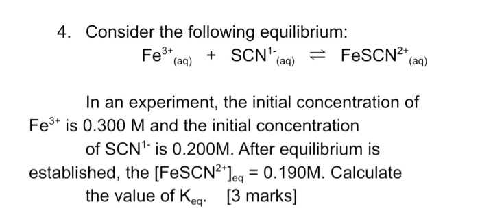 fe scn equilibrium experiment