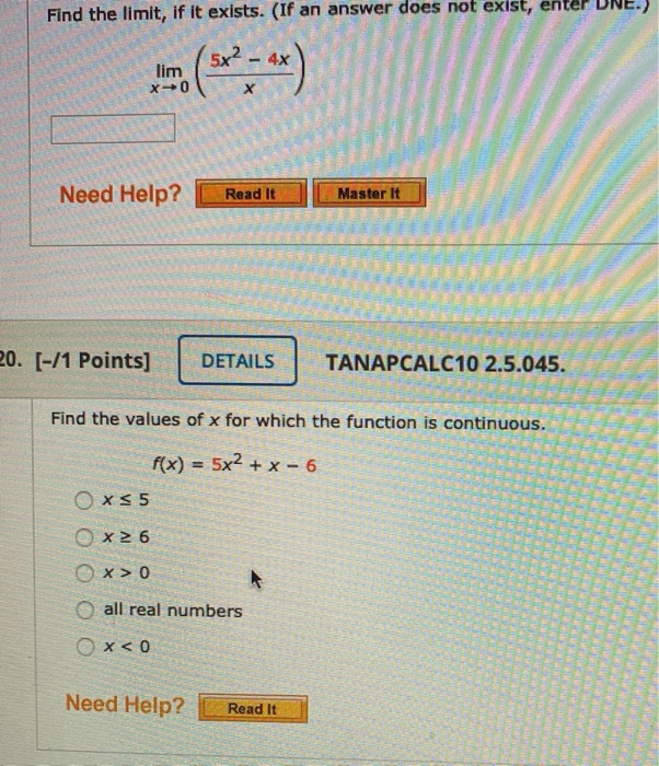 Solved Use the graph of the given function to determine the | Chegg.com