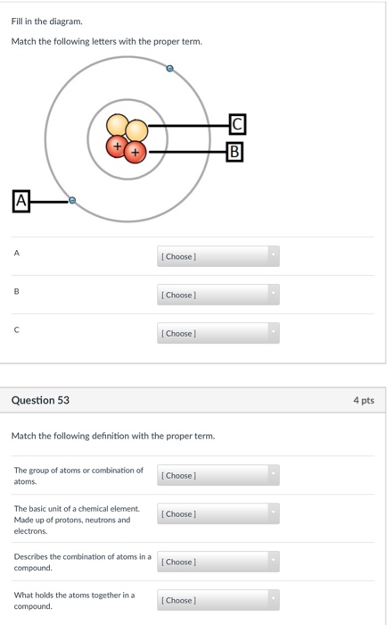 Solved Fill in the diagram Match the following letters with | Chegg.com