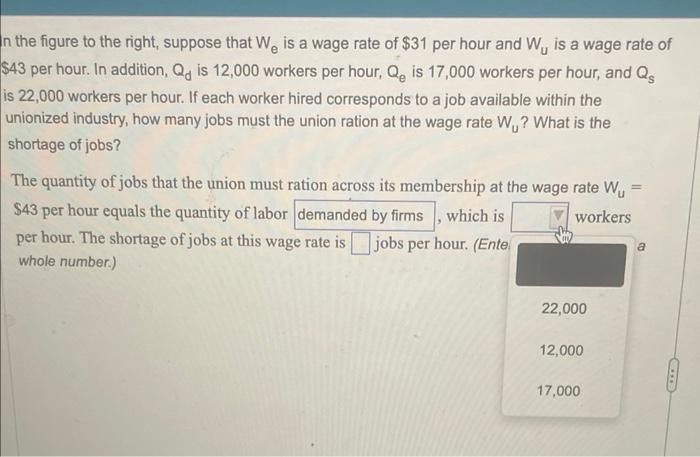 Solved In the figure to the right, suppose that We is a wage | Chegg.com