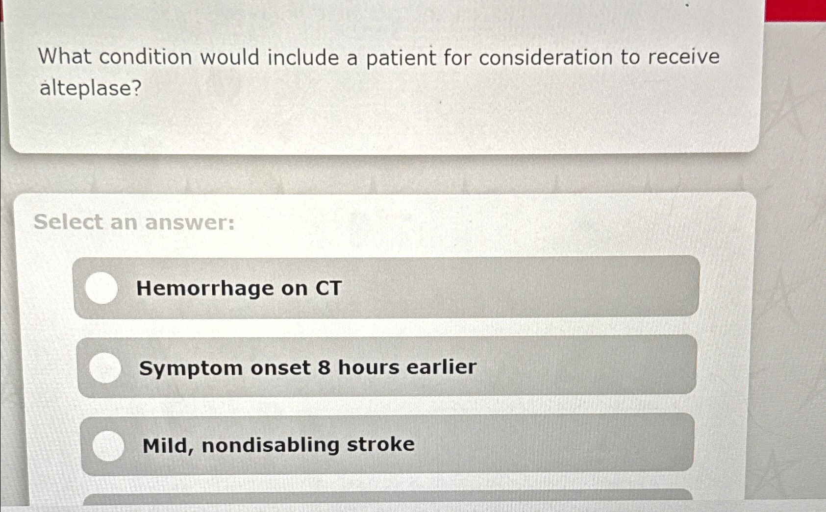 Solved What condition would include a patient for | Chegg.com
