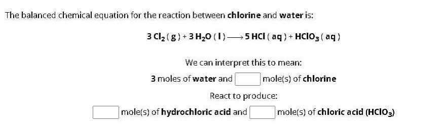 Solved The balanced chemical equation for the reaction | Chegg.com