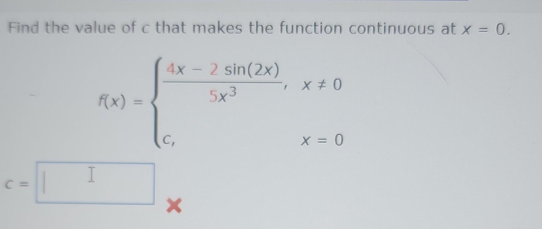 Solved Find the value of c that makes the function | Chegg.com