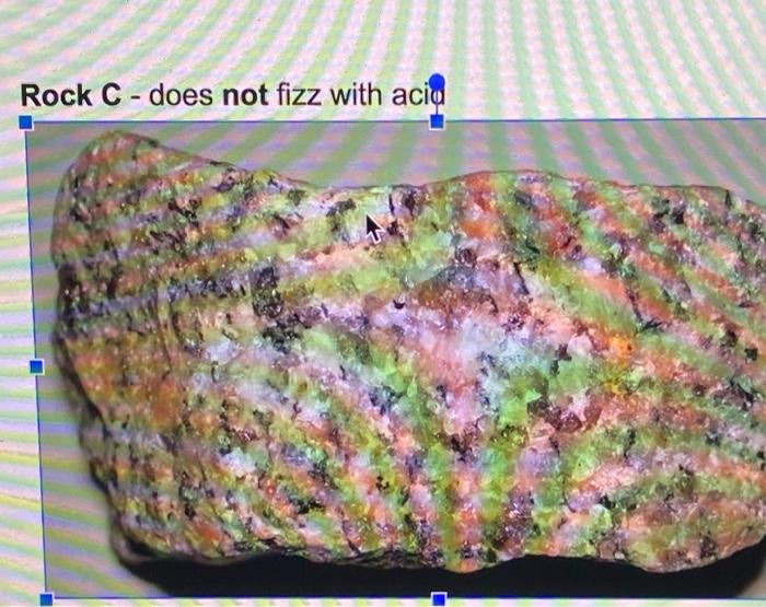 Solved For each of the following rocks identify them as