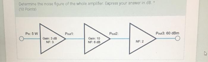 Solved Determine the noise figure of the whole amplifier | Chegg.com