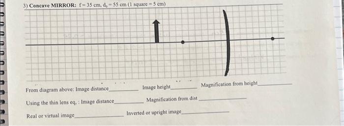 Solved From diagram above: Image distance Image height | Chegg.com