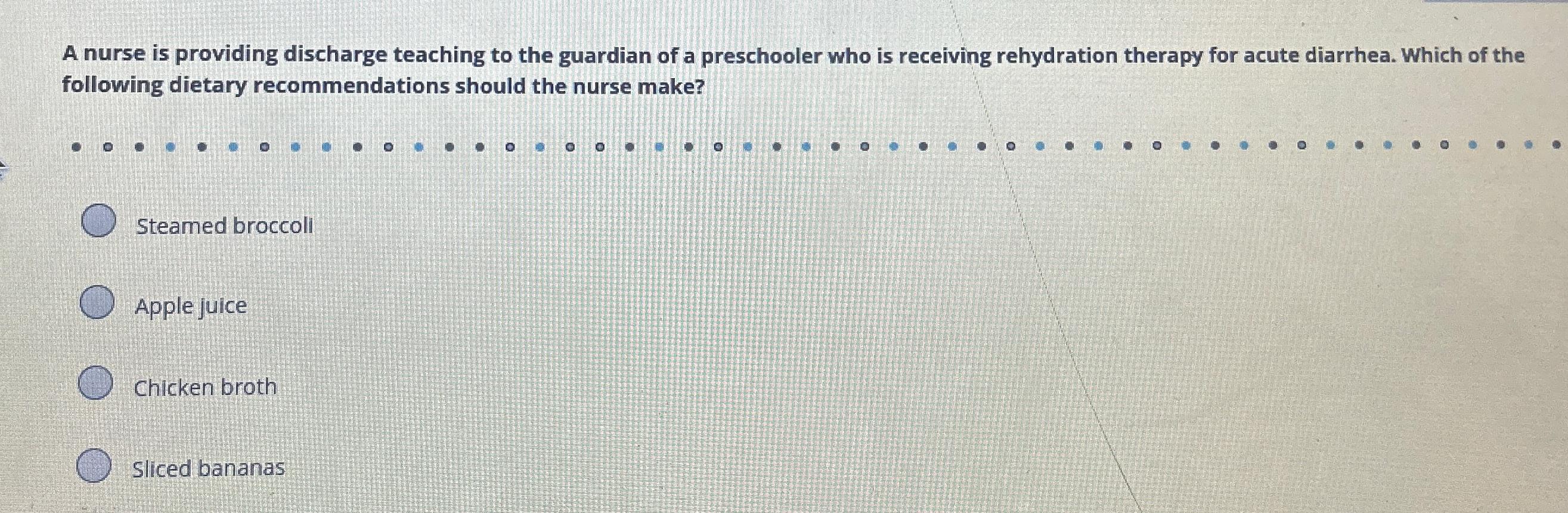 Solved A nurse is providing discharge teaching to the | Chegg.com