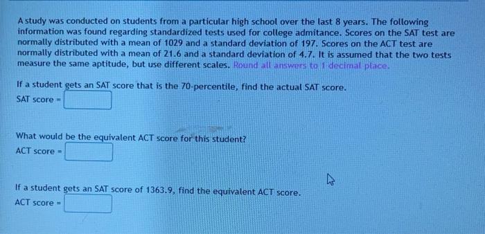 Solved A study was conducted on students from a particular | Chegg.com