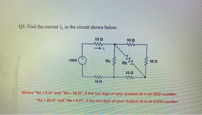 Solved Q2. Find the current i, in the circuit shown below. | Chegg.com