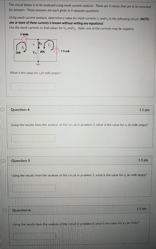 Solved The circuit below is to be analyzed using mesh | Chegg.com