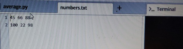 Solved Instructions average.py numbers.txt 1 # Put your code | Chegg.com