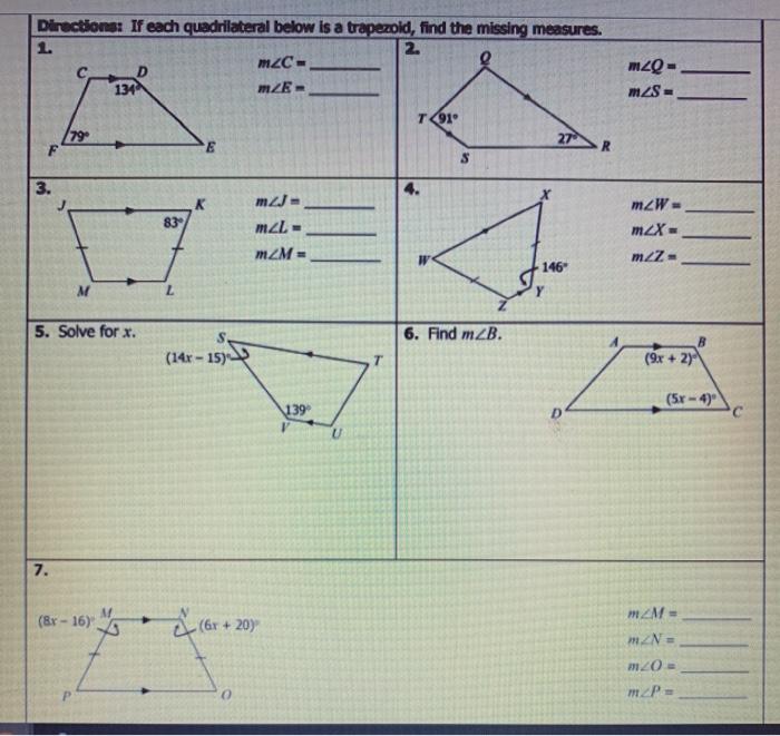 Directions If Each Quadrilateral Below Is A Chegg Com