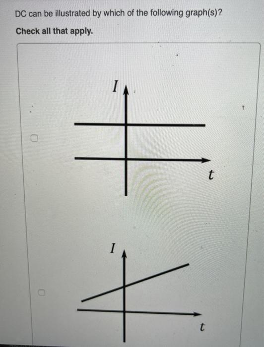 Solved DC can be illustrated by which of the following | Chegg.com
