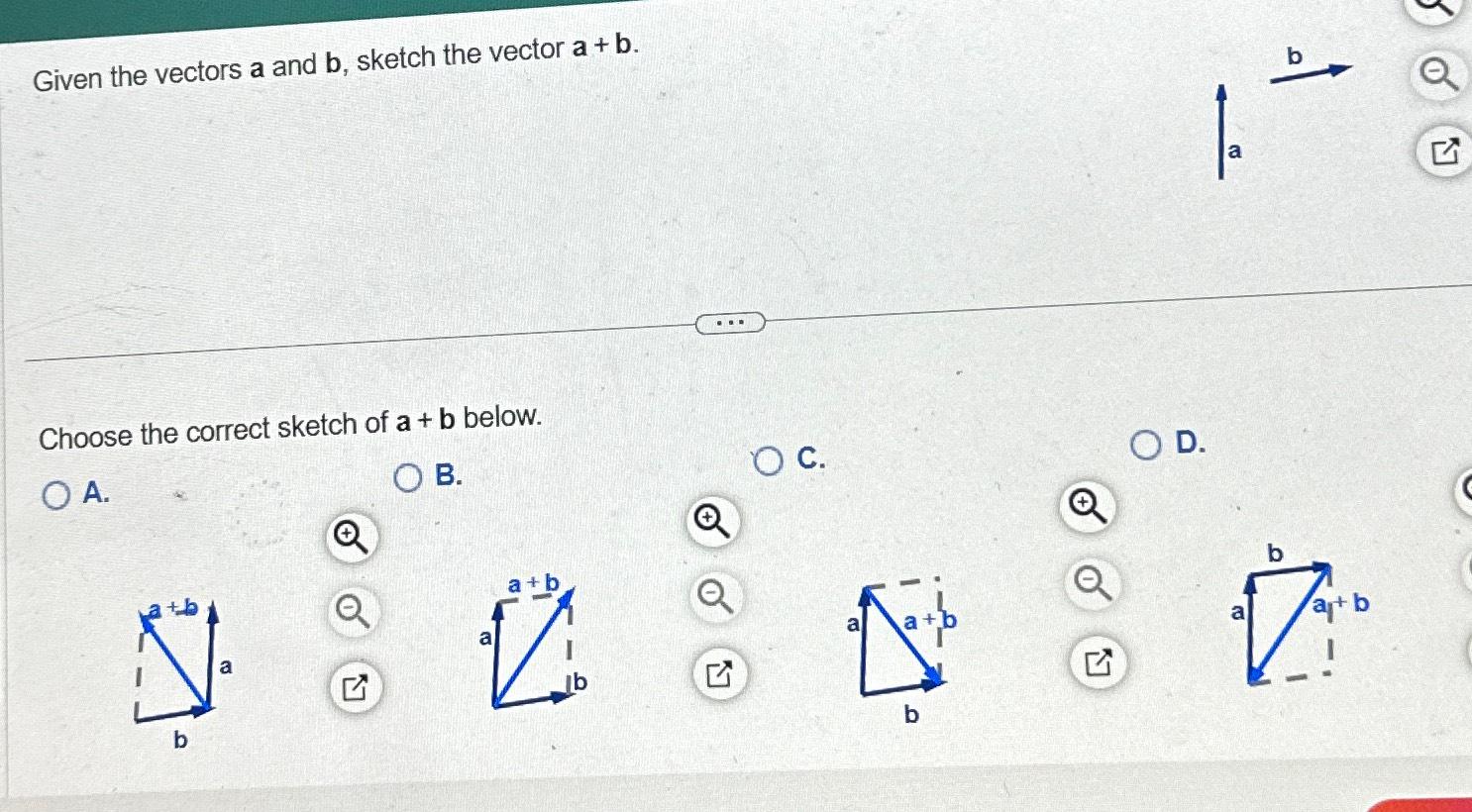 Solved Given the vectors a and b, ﻿sketch the vector | Chegg.com