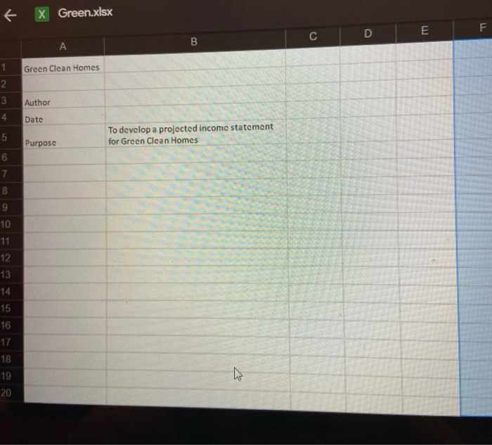 Solved You will need Green file to finish this assignment, | Chegg.com