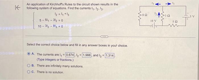 Solved An Application Of Kirchhoff's Rules To The Circuit | Chegg.com