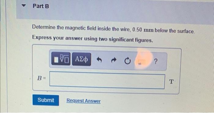 Solved Determine the magnetic field at the surface of the | Chegg.com