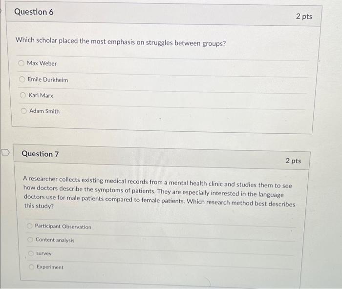 Solved Question 6 2 pts Which scholar placed the most | Chegg.com