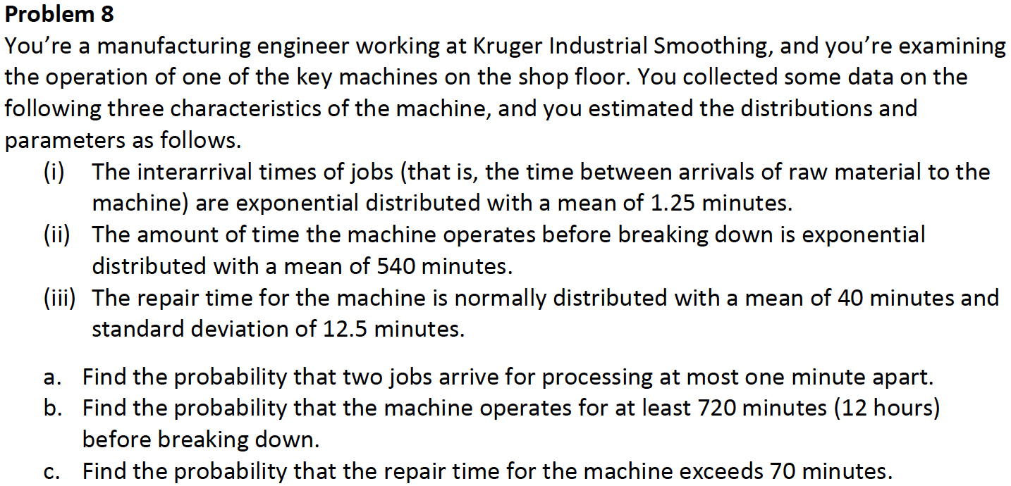 Impossible Math Manufacturing Solved Problem 8 You're a manufacturing engineer working at | Chegg.com