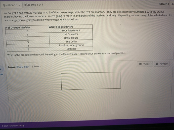 Solved Question 10 - of 25 Step 1 of 1 61:27:14 • You've got | Chegg.com