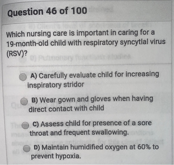 Solved Question 42 of 100 The nurse is caring for a client | Chegg.com
