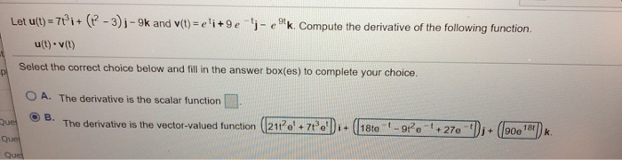 let and ijk compute the derivative of the following function