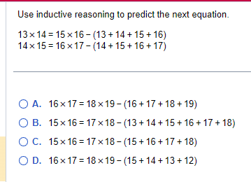 Solved Use Inductive Reasoning To Predict The Next | Chegg.com