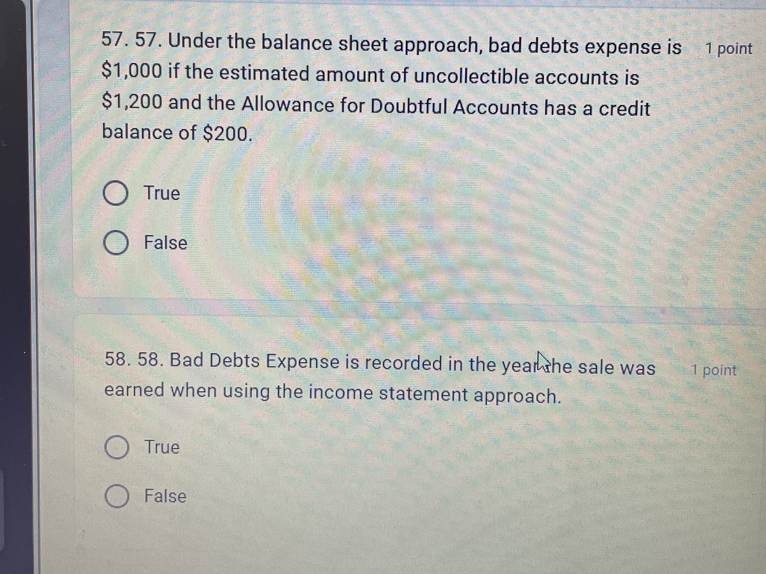 Solved Under the balance sheet approach, bad debts expense | Chegg.com